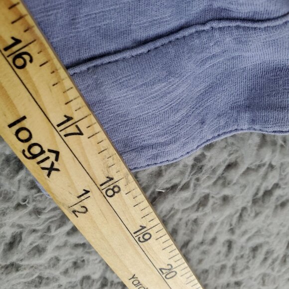 J. Jill Top Women’s Size Medium Blue Button-Up Long Sleeve 100% Cotton Shirt - Picture 6 of 9